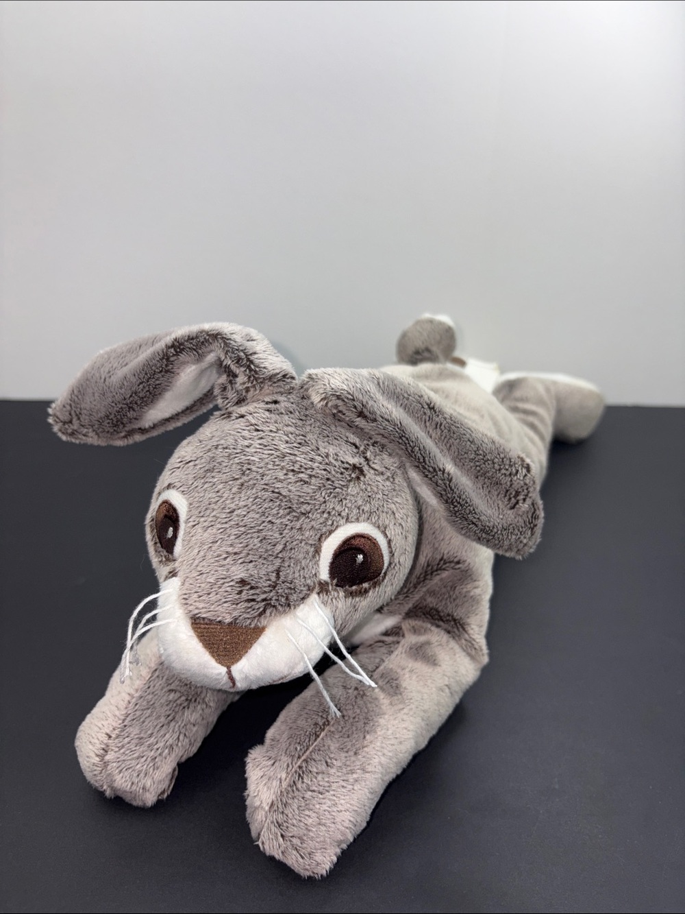 IKEA VANDRING HARE Gray Plush Bunny Stuffed Animal Rabbit